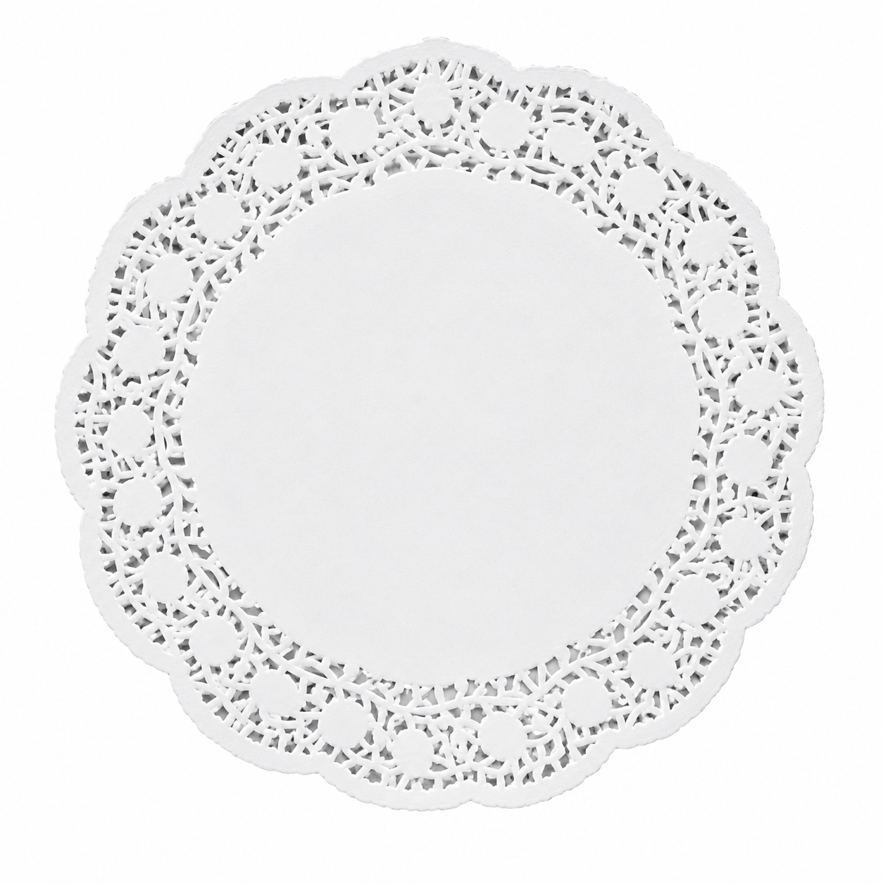 Round Doyley White Lace 10.5in / 267mm