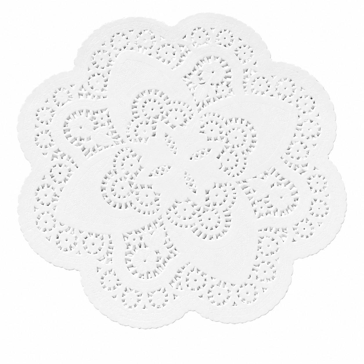 Round Doyley White Lace 12in / 305mm