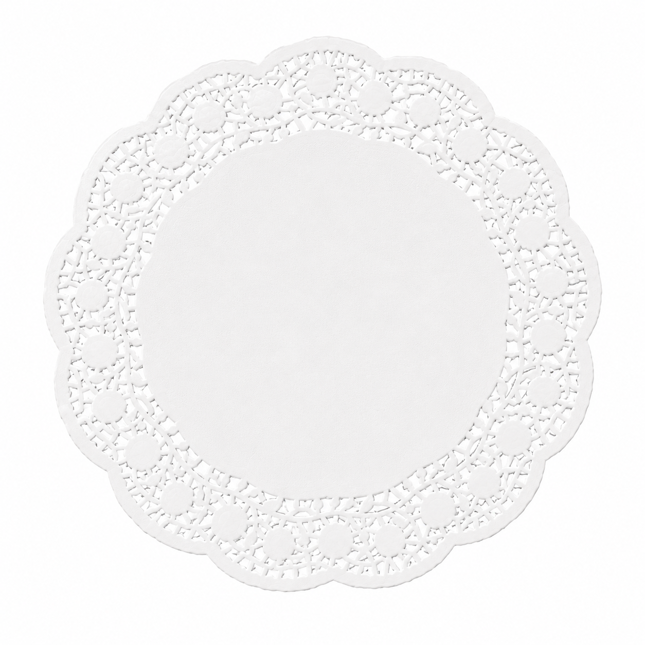 Round Doyley White Lace 5.5in / 140mm