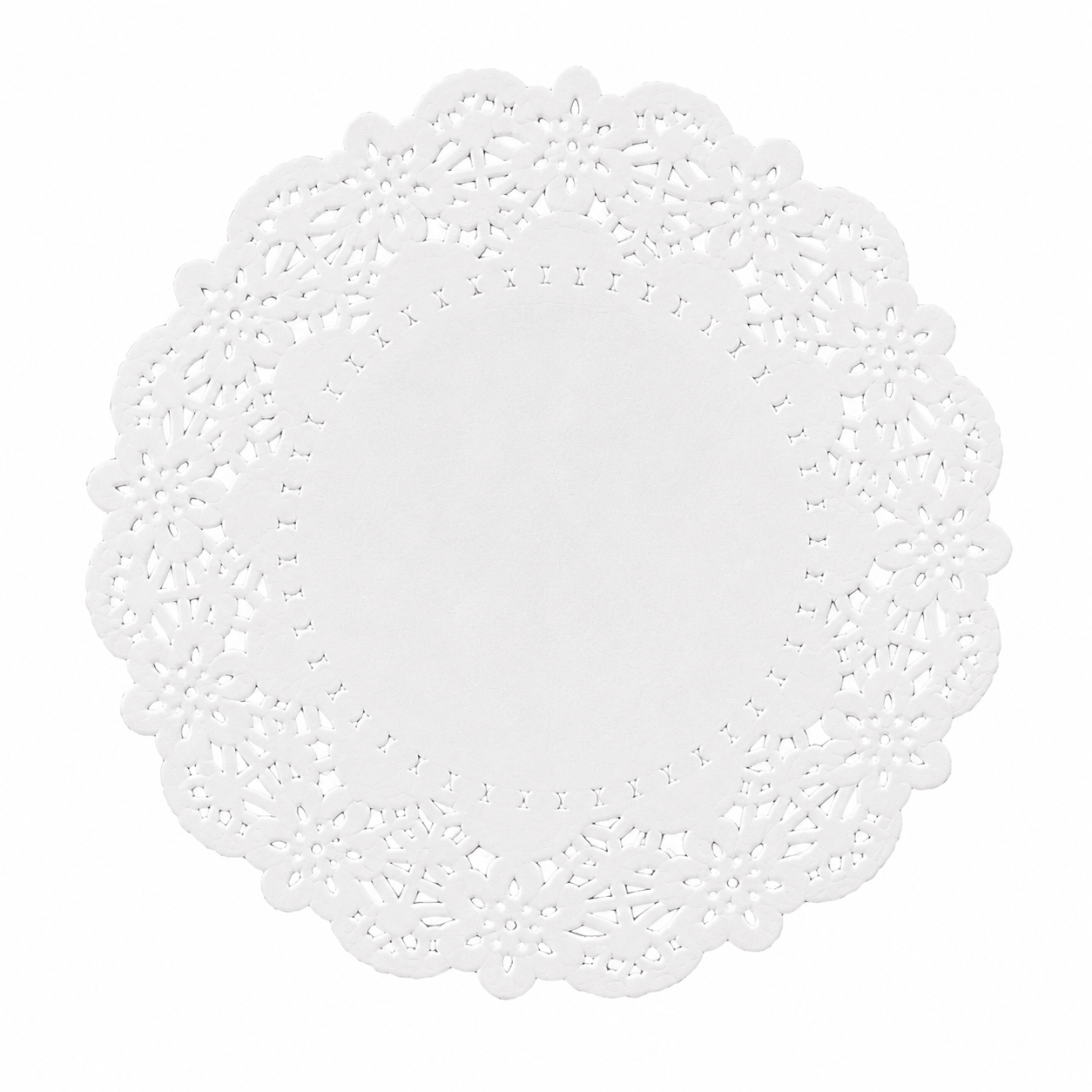 Round Doyley White Lace 6.5in / 165mm