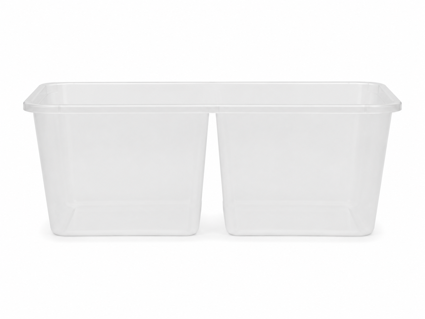 Rectangular Microwave Container Twin Compartment 650mL