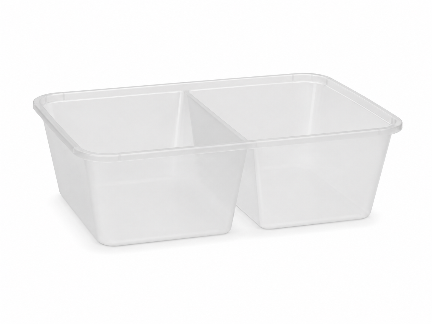 Rectangular Microwave Container Twin Compartment 650mL secondary