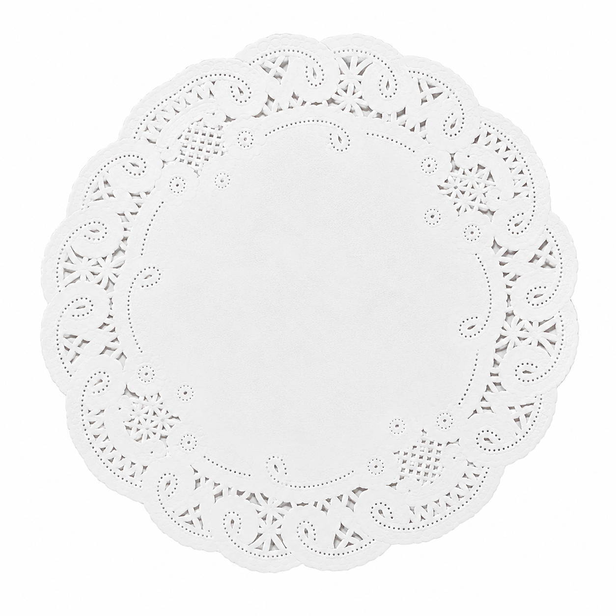 Round Doyley White Lace 8in / 203mm