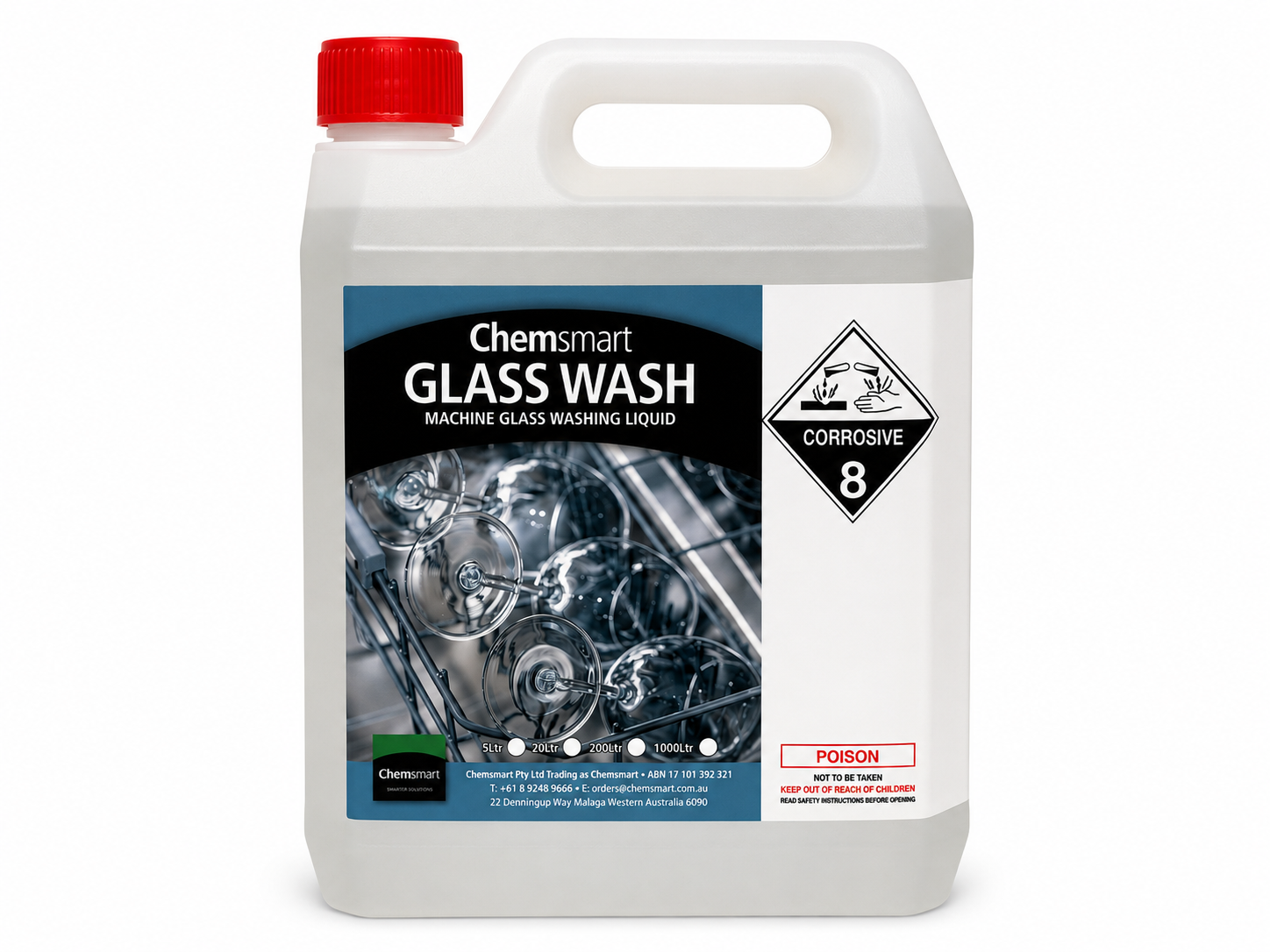 Commercial Glass Dishwasher Liquid 5LT