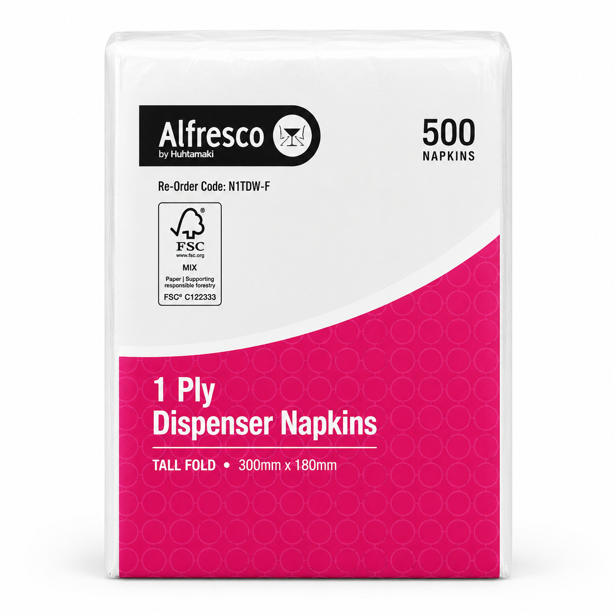 Dispenser Napkin 1 Ply Tall E-Fold 240x240mm