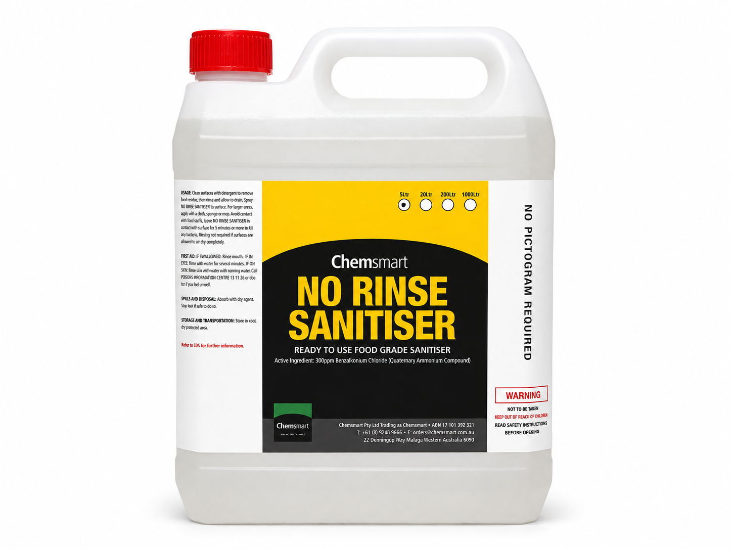 No Rinse Sanitiser RTU 5LT