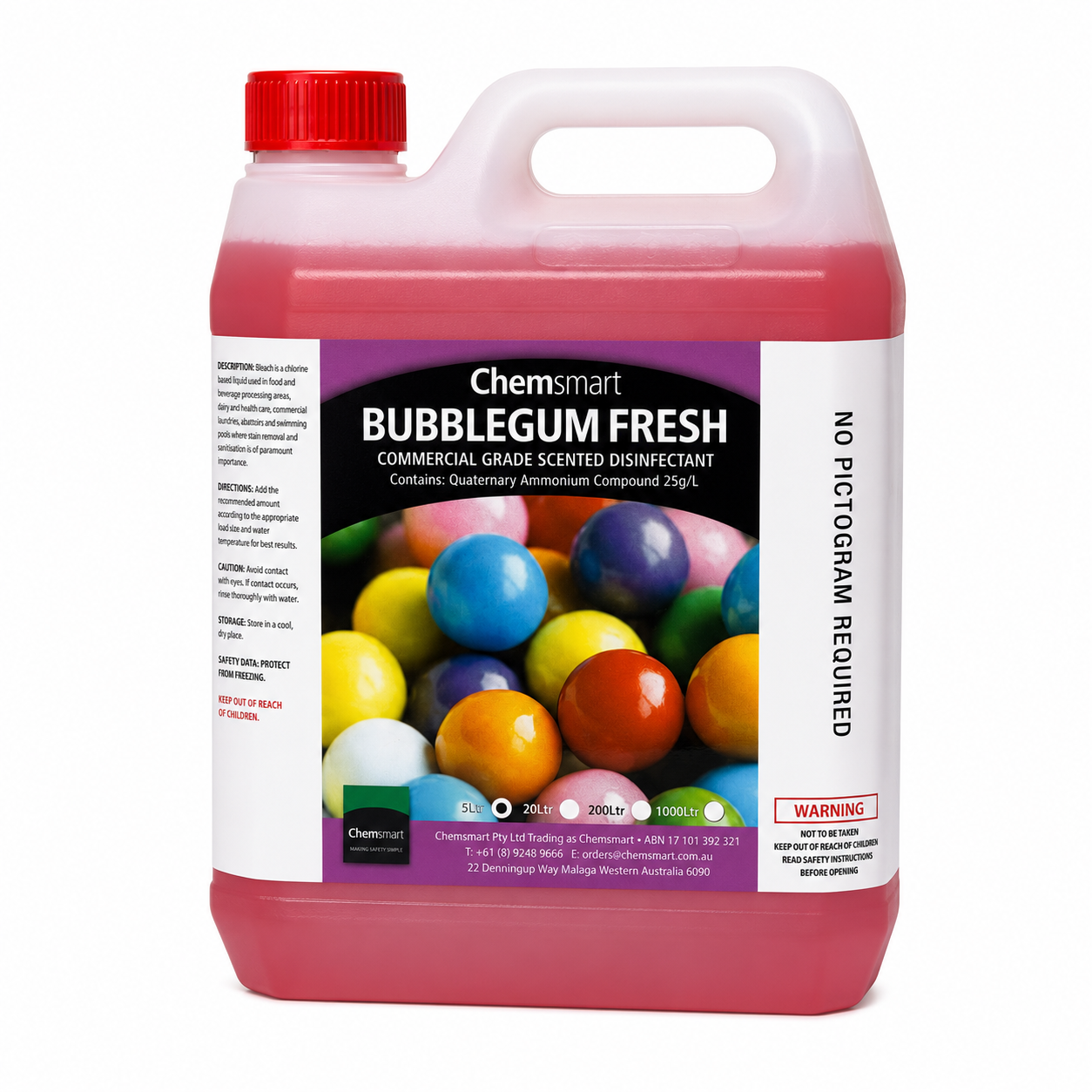 Commercial Grade Bubblegum Scented Disinfectant 5LT