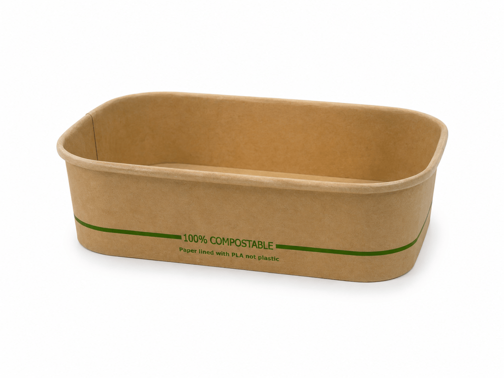 Kraft Rectangular Paper Container 750mL