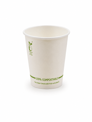 Single Wall Hot Cup White 8oz 90mm