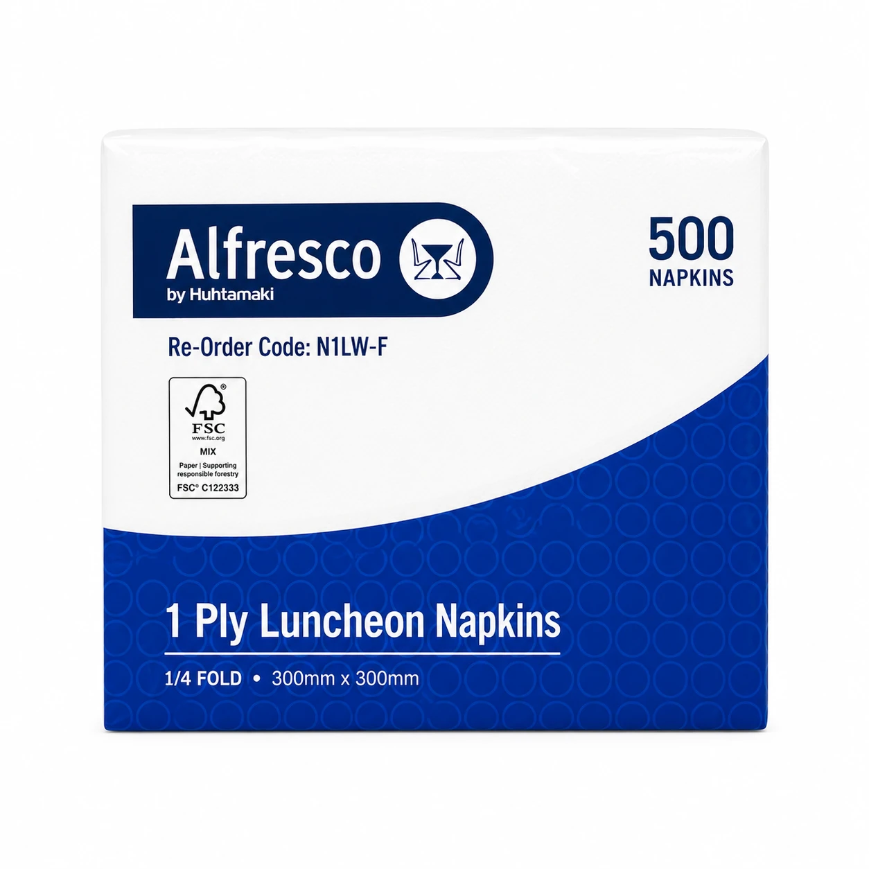 White luncheon napkin pack